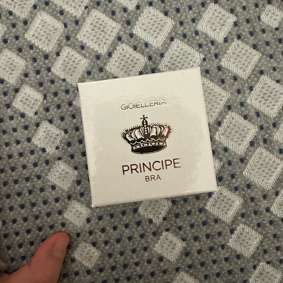 18k White Gold rope ring with CZ - Picture 2 of 7